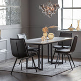 Ghedi Gesso Dining Table Black — SantoLusso®