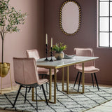 Ghedi Gesso Dining Table Gold — SantoLusso®