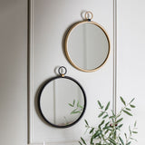 Ghedi Loressa Black Round Mirror Small — SantoLusso®