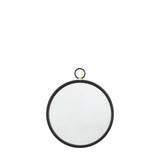Ghedi Loressa Black Round Mirror Small — SantoLusso®