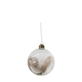 Ghedi Feather Bauble White/Natural Set of 3 — SantoLusso®