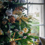 Ghedi Feather Bauble White/Natural Set of 3 — SantoLusso®