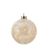 Ghedi Feather Etched Bauble with LED Amber — SantoLusso®