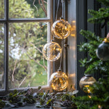 Ghedi Feather Etched Bauble with LED Amber — SantoLusso®