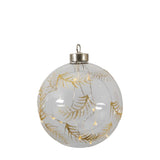 Ghedi Feather Etched Bauble with LED Clear — SantoLusso®