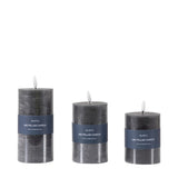 Ghedi LED Candle Rustic Slate Set of 3 — SantoLusso®