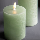Ghedi LED Candle Rustic Sage Set of 3 — SantoLusso®