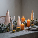 Ghedi Ribbed Tree Brown Frost Glass Large — SantoLusso®