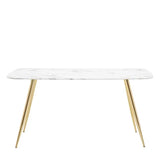 Ghedi Leona Dining Table White Effect — SantoLusso®
