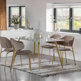 Ghedi Leona Dining Table White Effect — SantoLusso®