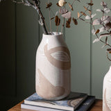Ghedi Goya Vase Large Reactive White Brown — SantoLusso®