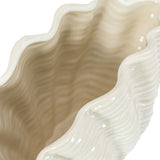 Ghedi Clam Vase Large Reactive White — SantoLusso®