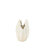 Ghedi Clam Vase Small Reactive White — SantoLusso®