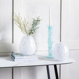 Ghedi Linni Vase Small Clear White Speckle — SantoLusso®