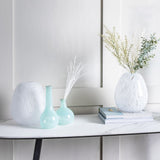 Ghedi Linni Vase Small Frosted White Speck — SantoLusso®