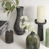 Ghedi Enya Candlestick Small Antique Grey — SantoLusso®