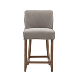 Ghedi Lucetti Bar Stool Grey Linen (2pk) — SantoLusso®