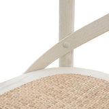 Ghedi Rigard Stool White with Rattan (2pk) — SantoLusso®