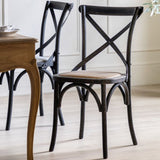 Ghedi Rigard Chair Black Rattan (2pk) — SantoLusso®