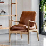 Ghedi Ossandre Armchair Brown Leather — SantoLusso®