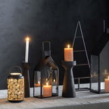 Ghedi Luna Candlestick Small Black Set of 2 — SantoLusso®