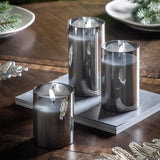 Ghedi LED Candle Grey Votive Set of 3 — SantoLusso®