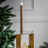 Ghedi LED Dinner Candle Set of 2 Gold — SantoLusso®