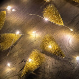 Ghedi Brush Tree Garland 15 LED Lights Gold — SantoLusso®