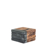 Ghedi Hare Coasters Black Marble Set of 4 — SantoLusso®