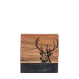 Ghedi Stag Coasters Black Marble Set of 4 — SantoLusso®