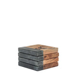 Ghedi Stag Coasters Black Marble Set of 4 — SantoLusso®