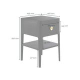 DI Designs Abberley Bedside | Black | 1 Drawer