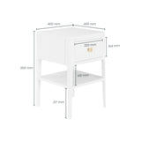 DI Designs Abberley Bedside | White | 1 Drawer