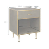 DI Designs Hampton Bedside Table | Grey Shagreen