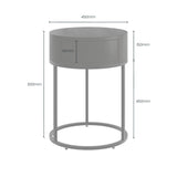 DI Designs Hampton Bedside | Round Wooden | Black