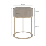 DI Designs Hampton Bedside | Round Wooden | Brown