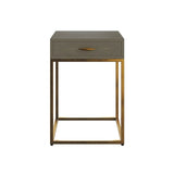 DI Designs Hampton Bedside | Grey Shagreen — SantoLusso®