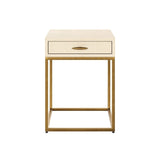 DI Designs Hampton Bedside | Ivory Shagreen — SantoLusso®