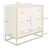 DI Designs Hampton Chest of Drawers | Ivory Shagreen