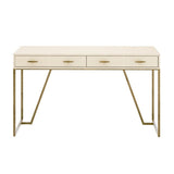 DI Designs Hampton Desk | Ivory Shagreen — SantoLusso®