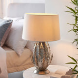 Ghedi Albinia 1 Table Lamp Silver Leaf — SantoLusso®