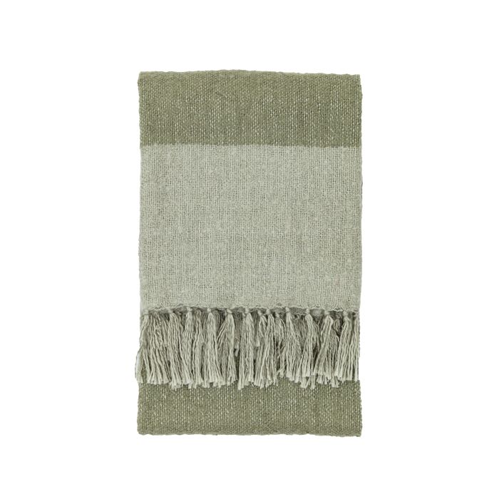 Ghedi Banda Faux Mohair Throw Olive — SantoLusso®