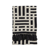 Ghedi Gerro Knitted Tassel Throw Black — SantoLusso®