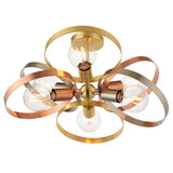 Ghedi Letitia 6 Ceiling Light Brushed Brass — SantoLusso®
