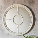 Ghedi Louisa Round Mirror White — SantoLusso®