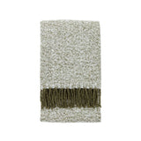 Ghedi Nalle Herringbone Faux Mohair Throw Olive — SantoLusso®