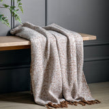 Ghedi Nalle Herringbone Faux Mohair Throw Tan — SantoLusso®