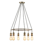 Ghedi Nica 6 Pendant Light Antique Brass — SantoLusso®