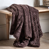 Ghedi Pablo Rabbit Fur Throw Brown — SantoLusso®