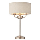 Ghedi Pasquale 3 Table Light Chrome & Natural Linen — SantoLusso®